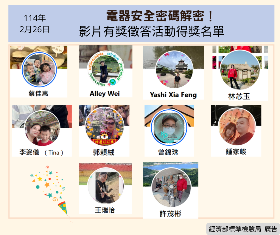 114年2月26日【電器安全密碼解密】有獎徵答活動開獎.png 114年2月26日【電器安全密碼解密】有獎徵答活動開獎.png